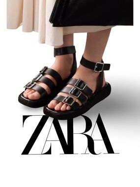 ✨ NWT - Zara Buckled Strap Flatform Sandals (Style #1604) ✨ SZ 9